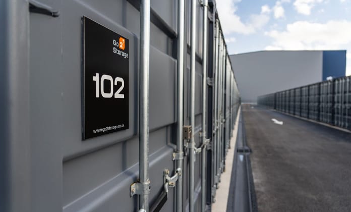 Close up of a Go2Storage container door