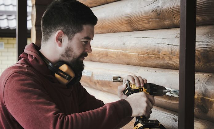 man with drill